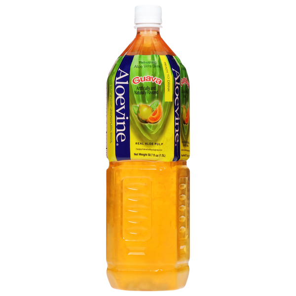 Juice & Nectars Aloevine Aloe Vera Drink, Refreshing, Guava hero