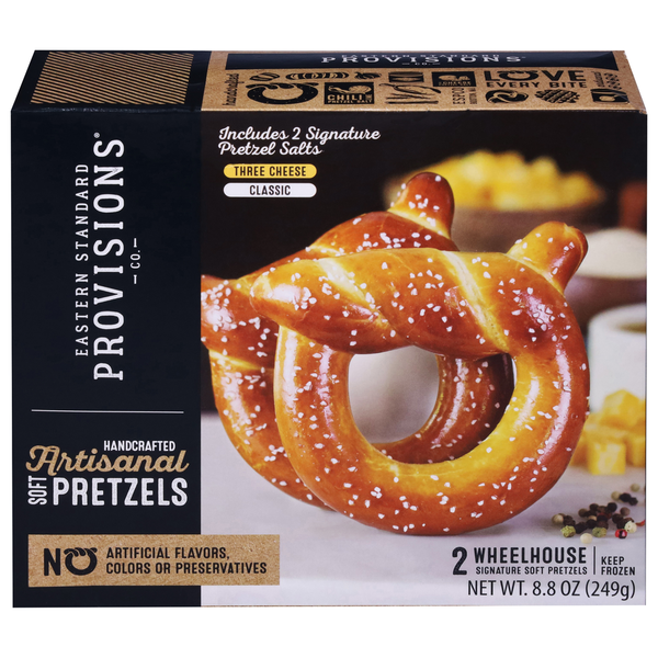 Chips & Pretzels Eastern Standard Provisions Pretzels, Artisanal, Signature Soft, Three Cheese Classic hero