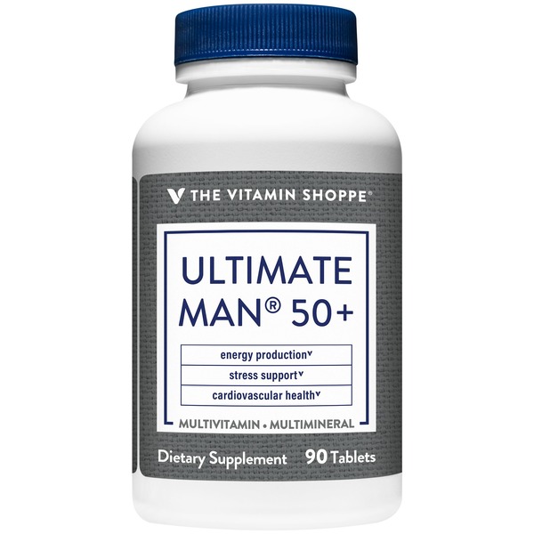 Men's Multivitamins The Vitamin Shoppe Ultimate Man 50+ Multivitamin & Multimineral - High Potency (90 Tablets) hero