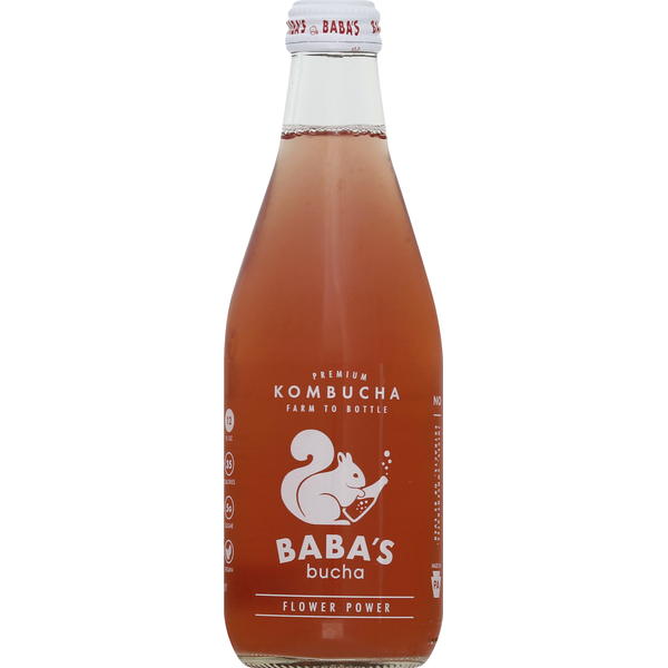 Tea Baba's Bucha Kombucha, Premium, Flower Power hero