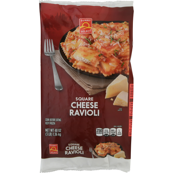 Specialty Cheeses Sunny Select Cheese Ravioli, Square hero