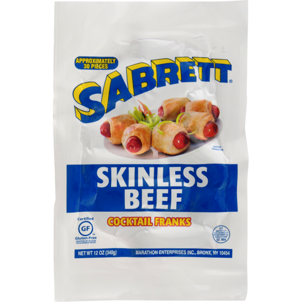 Packaged Meat Sabrett Skinless Beef Cocktail Franks hero