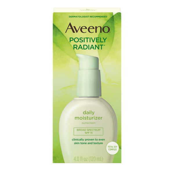 Facial Care Aveeno Positively Radiant Daily Face Moisturizer, SPF 15 hero