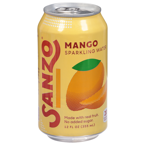 Water, Seltzer & Sparkling Water Sanzo Sparkling Water, Mango hero