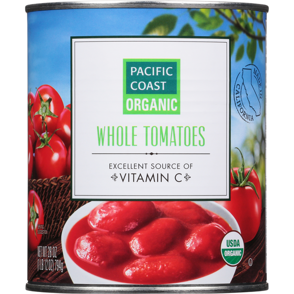 PACIFIC COAST ORGANIC Tomatoes, Whole hero