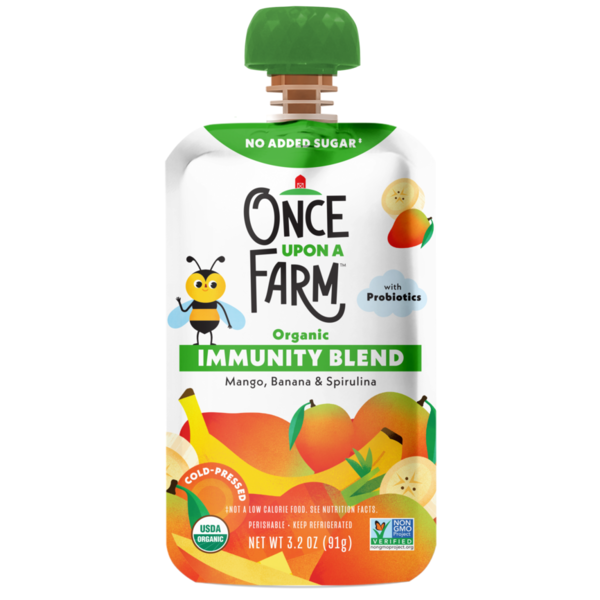 Baby Food & Formula Once Upon a Farm Immunity Blend, Organic, Mango Banana & Spirulina hero