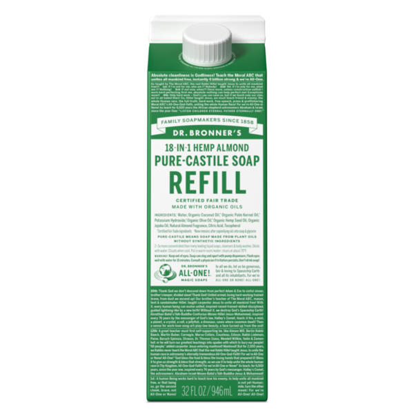 Dr. Bronner's Almond Pure-Castile Liquid Soap Refill hero