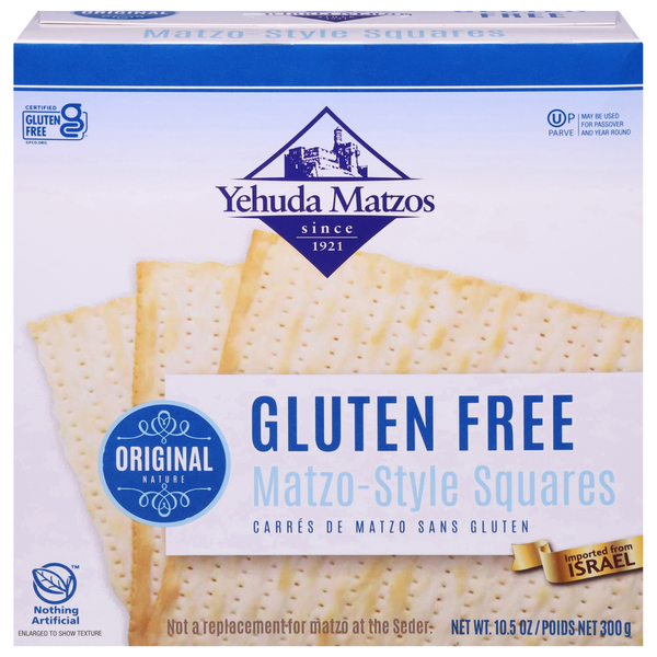 Crackers Yehuda Matzo-Style Squares, Gluten Free, Original hero