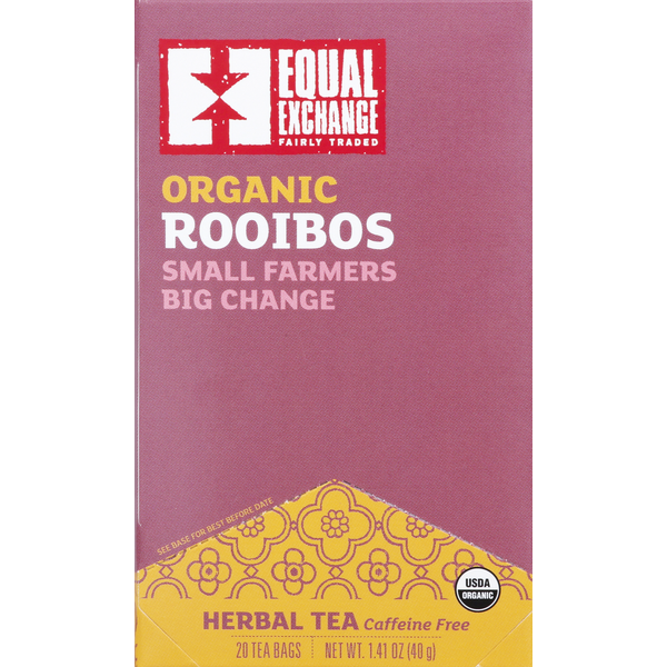 Tea Equal Exchange Herbal Tea, Organic, Rooibos, Bags hero