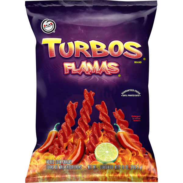 Chips & Pretzels Sabritas Turbos Flamas Flavored Corn Snacks hero