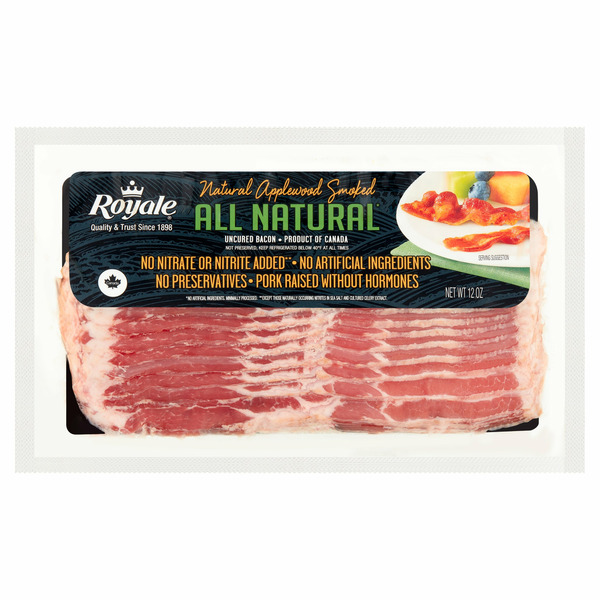 Royale All Natural Applewood Smoked Uncured Bacon hero