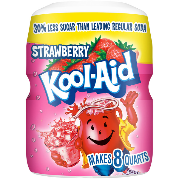 Cocoa & Drink Mixes Kool-Aid Sugar-Sweetened Strawberry Artificially Flavored Powdered Soft Drink Mix hero