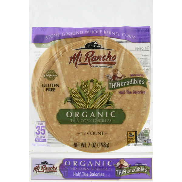 Prepared Meals Mi Rancho Tortillas, Organic, Corn, Thin hero