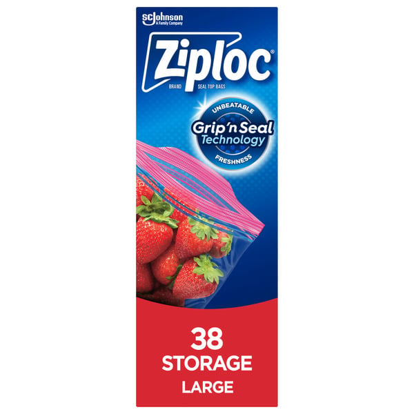 Food Storage Ziploc Storage Bags, with Stay Open Technology hero