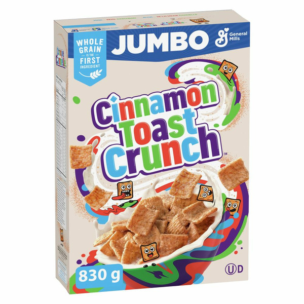 Cereal Toast Crunch Cinnamon Breakfast Cereal, Jumbo Size, Whole Grains hero