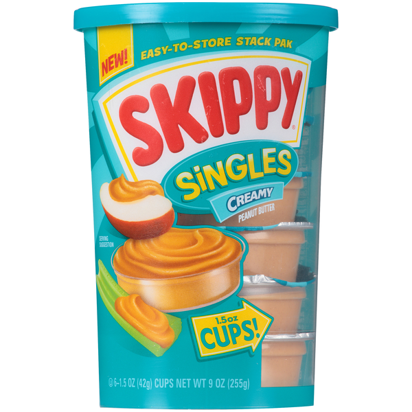 Preserved Dips & Spreads SKIPPY Singles Creamy Peanut Butter hero