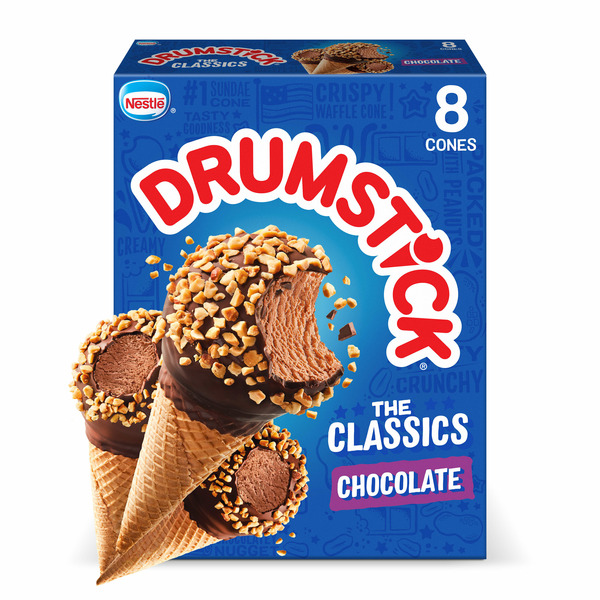 Frozen Dessert Drumstick Chocolate Sundae Cones hero