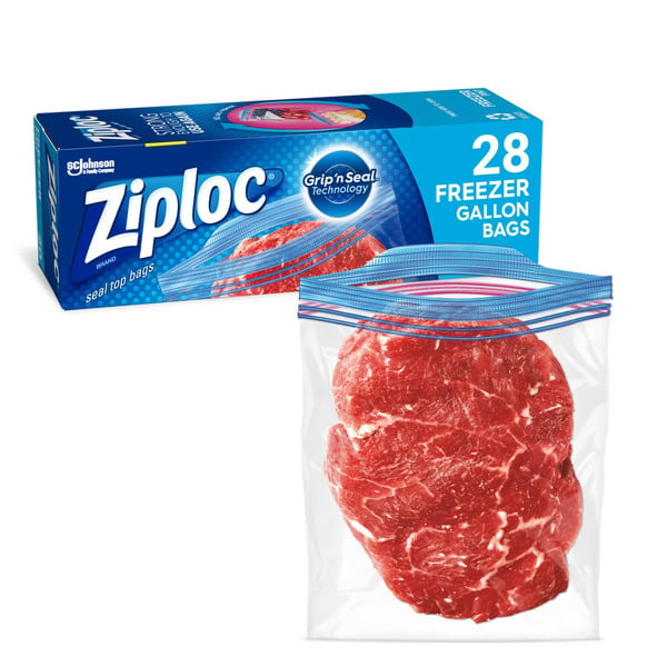 Food Wraps & Storage Ziploc® Brand Freezer Bags with Grip 'n Seal Technology hero