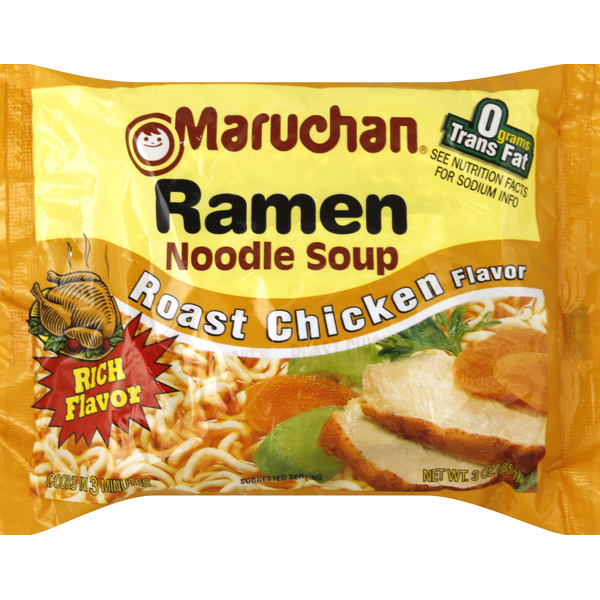 Dry Pasta & Noodles Maruchan Soup, Ramen Noodle, Roast Chicken Flavor hero