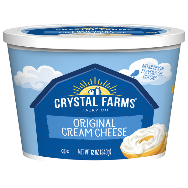 Packaged Cheese Crystal Farms Cream Cheese, Original hero