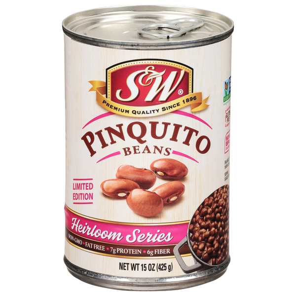 Canned Meals & Beans S&W Heirloom Pinquito Beans - 15 Oz. Can hero