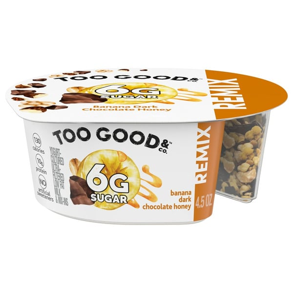 Yogurt Too Good & Co. Banana Yogurt with Chocolate Almonds hero