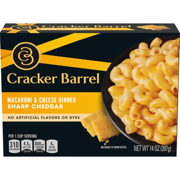 Packaged Cheese Cracker Barrel Sharp Cheddar Macaroni & Cheese Dinner hero