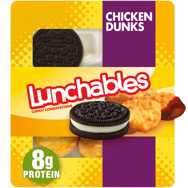 Prepared Meals Lunchables Chicken Dunks Meal Kit Kids Lunch Snack with Chocolate Sandwich Cookies hero