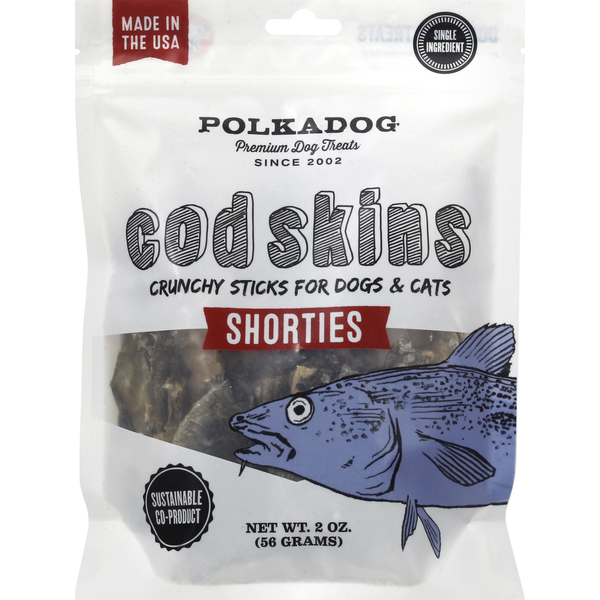 Polkadog Dog Treats, Premium, Cod Skins, Shorties hero