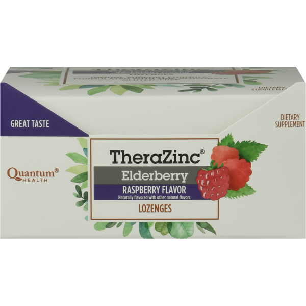 Cold, Flu & Allergy Quantum Health Lozenges, Elderberry, Raspberry Flavor hero