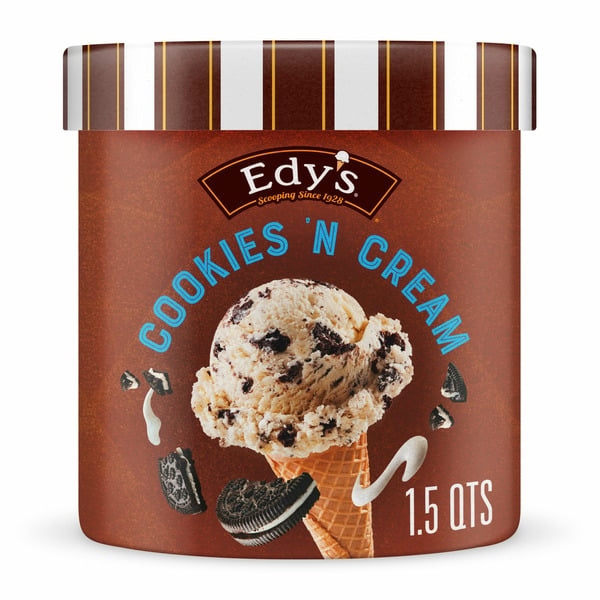 Ice Cream & Toppings Edy's/Dreyer's Grand Cookies ‘N Cream Ice Cream hero