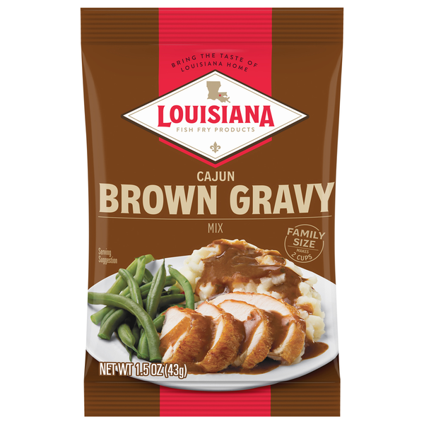 Pantry Louisiana Fish Fry Products Brown Gravy Mix, Cajun, Family Size hero