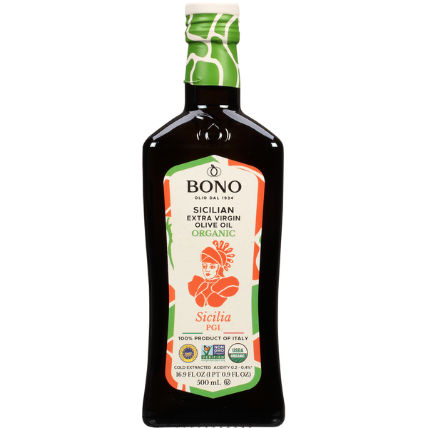 Oils & Vinegars Bono Olive Oil, Organic, Extra Virgin, Sicilian hero