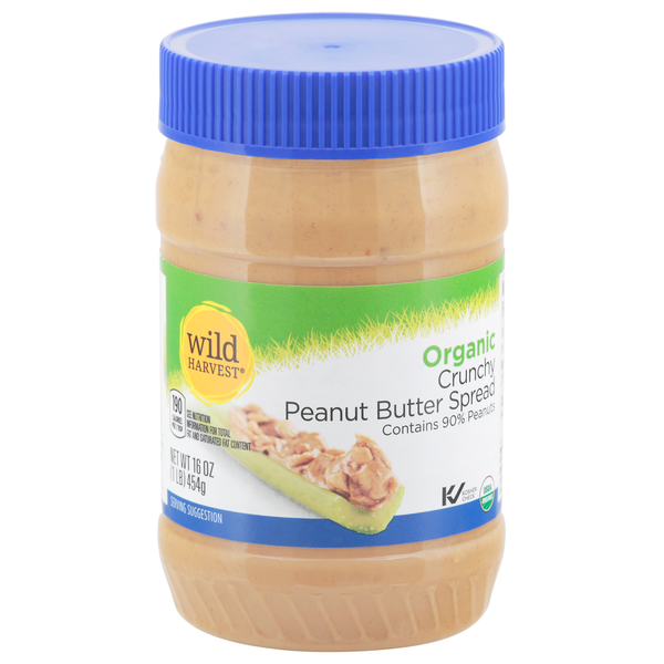 Spreads Wild Harvest Peanut Butter Spread, Organic, Crunchy hero