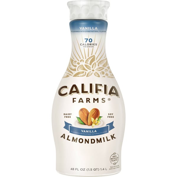 Soy & Lactose-Free Califia Farms Pure Almondmilk, Vanilla hero