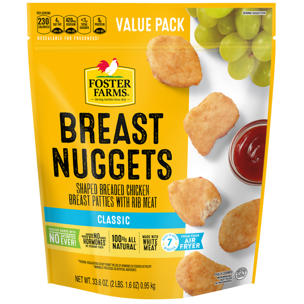 Frozen Appetizers & Sides Foster Farms Chicken Breast Nuggets hero