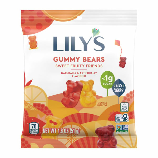 Lily's Assorted Flavored No Sugar Added Gummy Bears hero