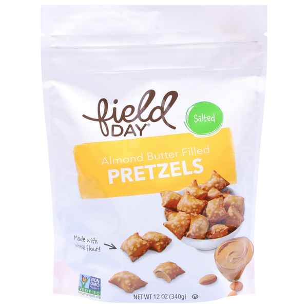 FIELD DAY Pretzels, Almond Butter Filled, Salted hero