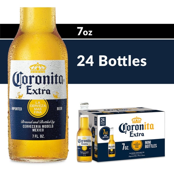 Imported Beer Corona Extra Coronita Mexican Lager Import Beer Bottles hero