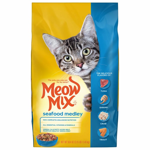 Cat Food & Care Meow Mix Cat Food, Seafood Medley hero