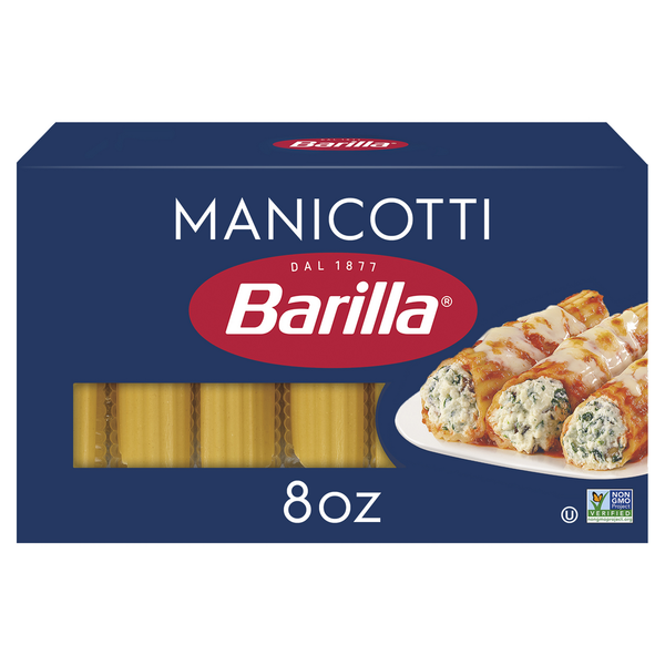 Dry Pasta Barilla Manicotti - Non-GMO Pasta Made with Durum Wheat Semolina & Kosher Certified hero