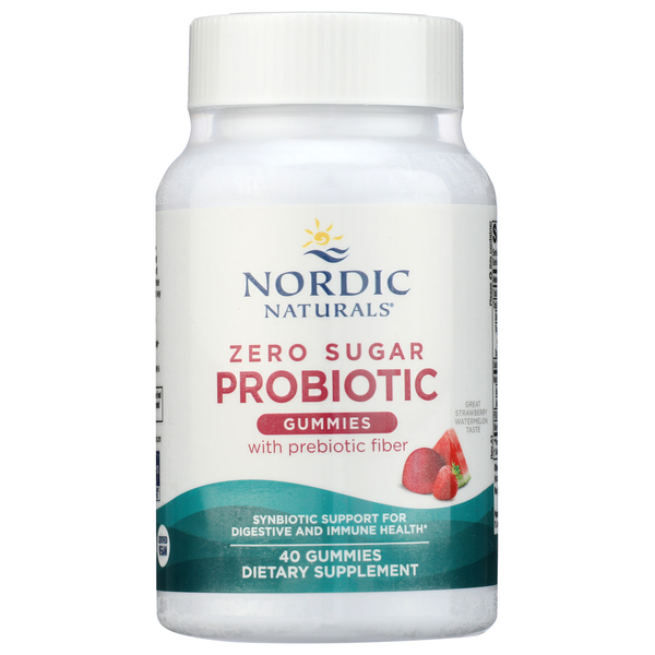 Nordic Naturals Zero Sugar Probiotic Gummies – Strawberry Watermelon hero