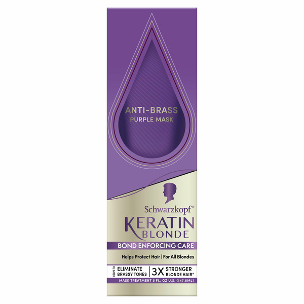 Hair Care Schwarzkopf Keratin Blonde Bond Enforcing Care Anti-brass Purple Mask Treatment hero