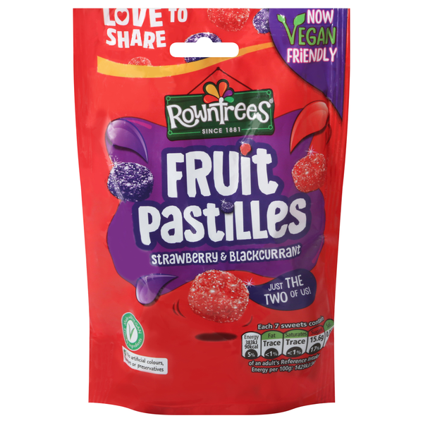 Candy & Chocolate Rowntree's Fruit Pastilles, Strawberry & Blackcurrant hero