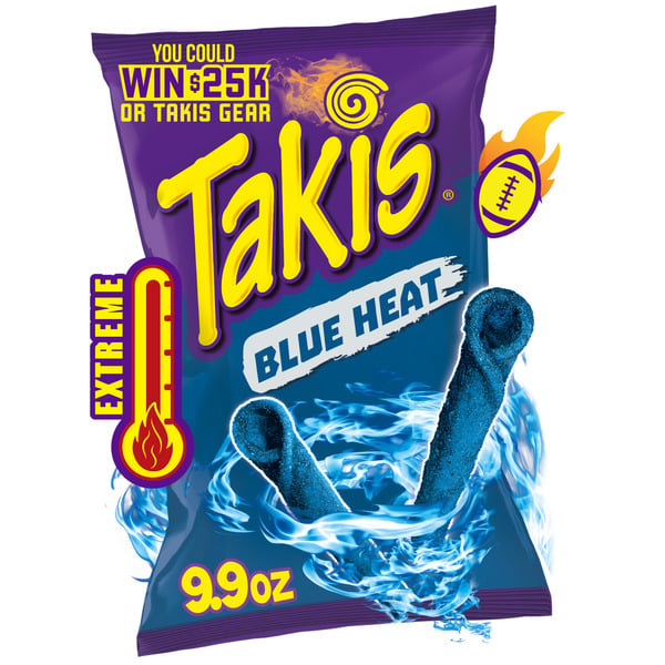 Chips & Pretzels Takis Blue Heat Rolled Tortilla Chips Bag hero