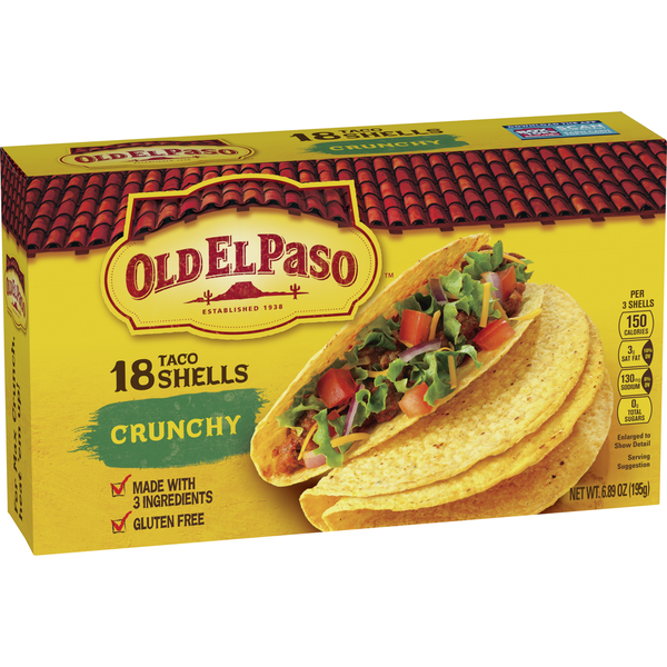 Latin Foods Old El Paso Crunchy Taco Shells, Gluten-Free hero