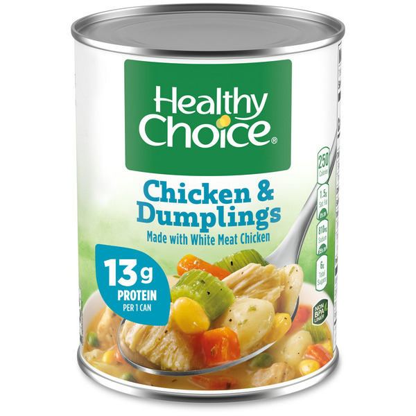 Soup, Broth & Bouillon Healthy Choice Chicken & Dumplings Canned Soup hero