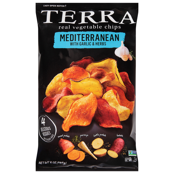 Chips & Pretzels TERRA Vegetable Chips, Real, Mediterranean with Garlic & Herbs hero