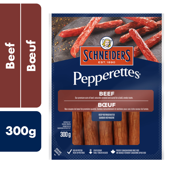 Schneiders Pepperettes Sausage Sticks, Beef hero