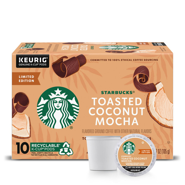 Coffee Starbucks Toasted Coconut Mocha Flavored K-Cup Coffee hero